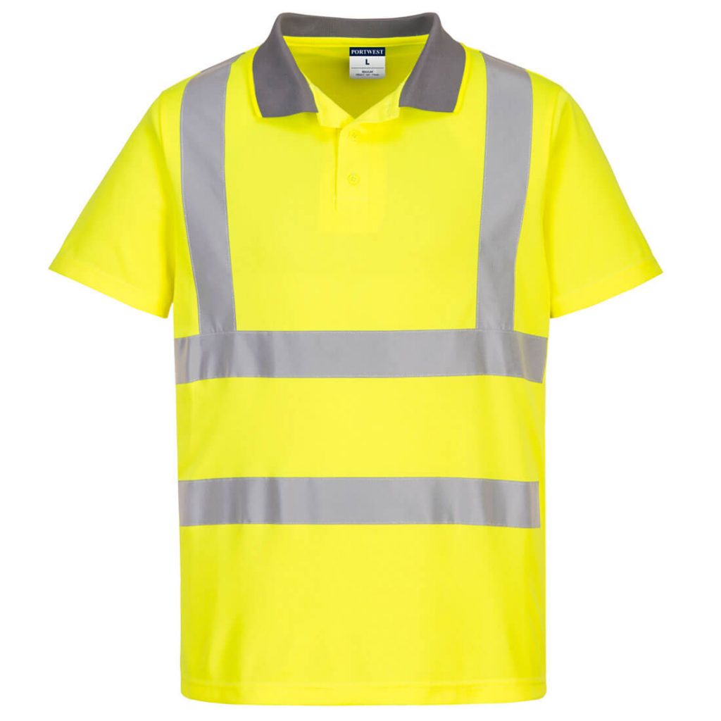 Portwest EC10 Eco Hi-Vis Polo Shirt S/S (6 Pack) - Yellow hi vis polo shirt