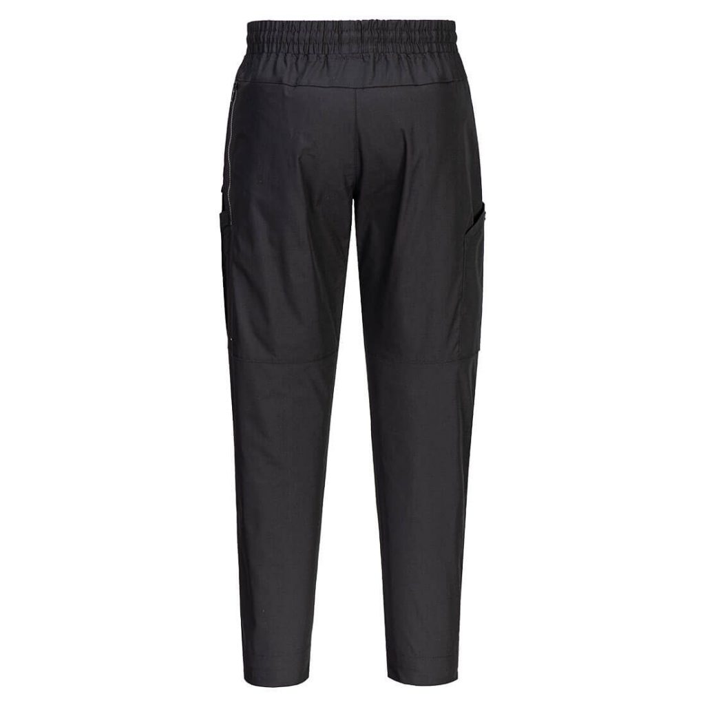 Portwest KX345 KX3 Drawstring Combat Trouser - Black Jogging bottoms rear