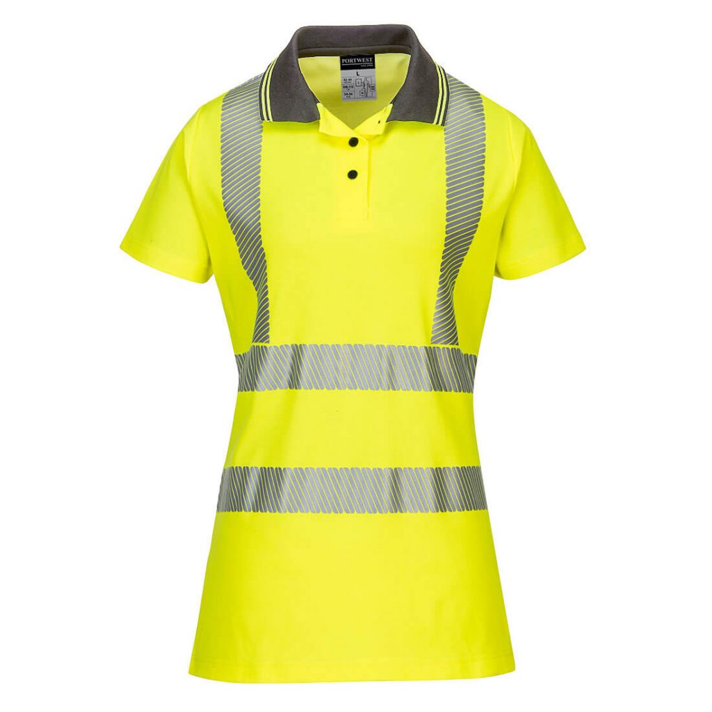 Portwest LW72 Hi-Vis Women's Cotton Comfort Pro Polo Shirt - Women's hi vis polo shirt