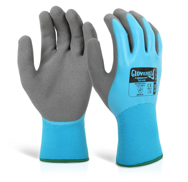 Glovezilla GZ102 Safety Gloves Blue