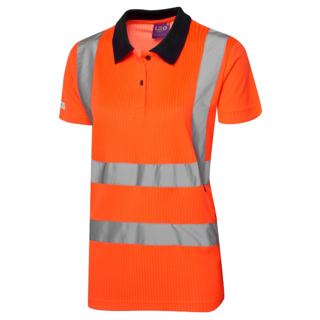 LEO Workwear Lana Women's Hi Vis Orange Polo Shirt