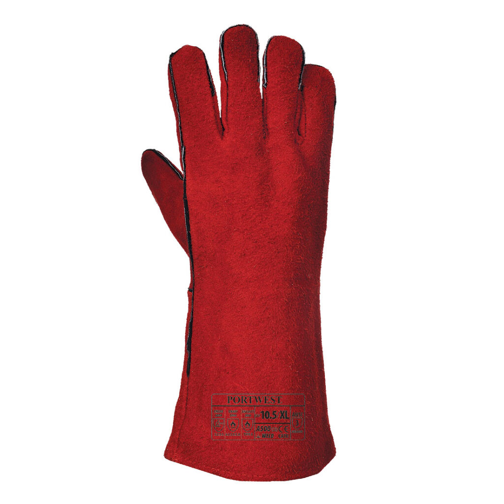 Portwest A500 Welders Gauntlet - Red Welding Gauntlet