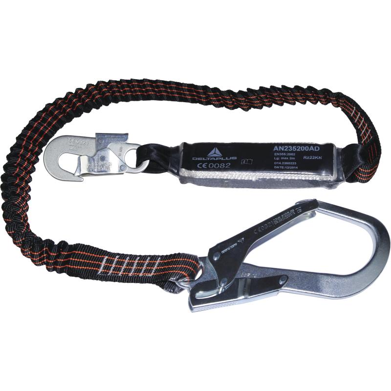 Delta Plus AN235200AD Energy Absorber Fall Arrest Lanyard 2m