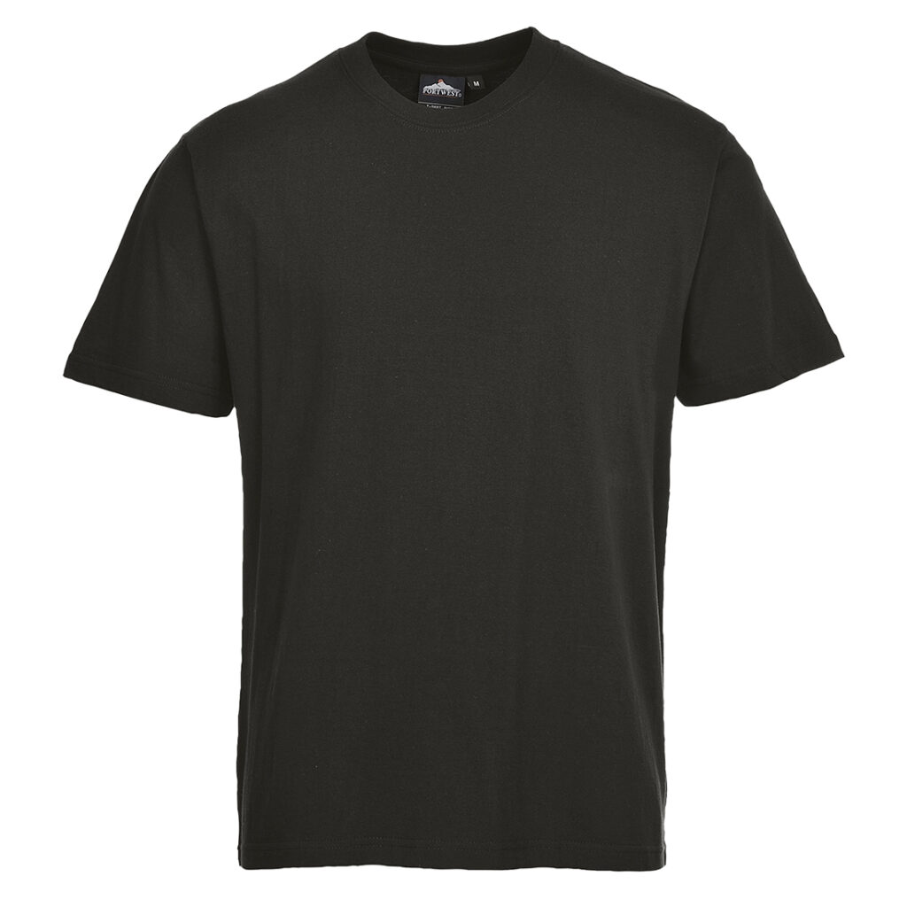 Portwest B195 Turin Premium T Shirt Black Front