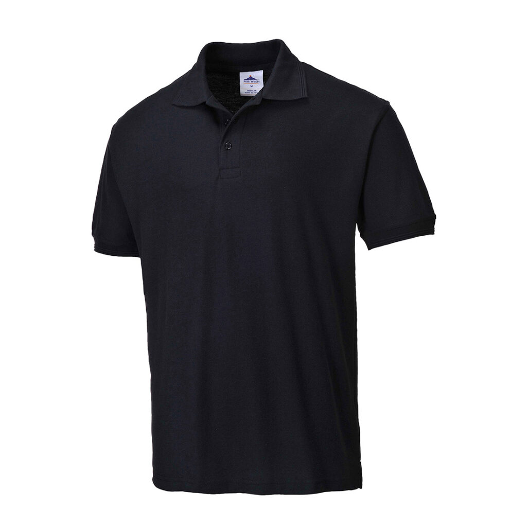 Portwest B210 Naples Polo shirt Black Front