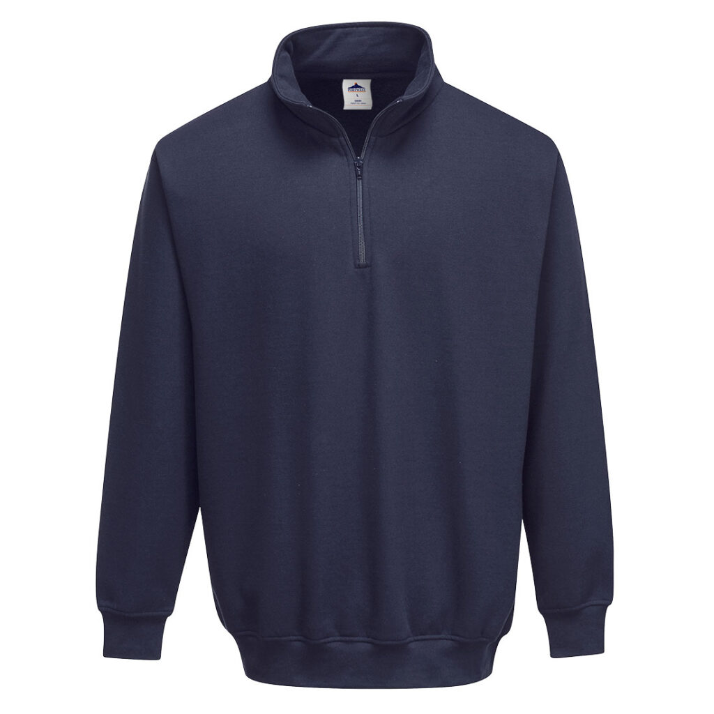 Portwest B309 Sorrento Zip Neck Sweatshirt Navy Front