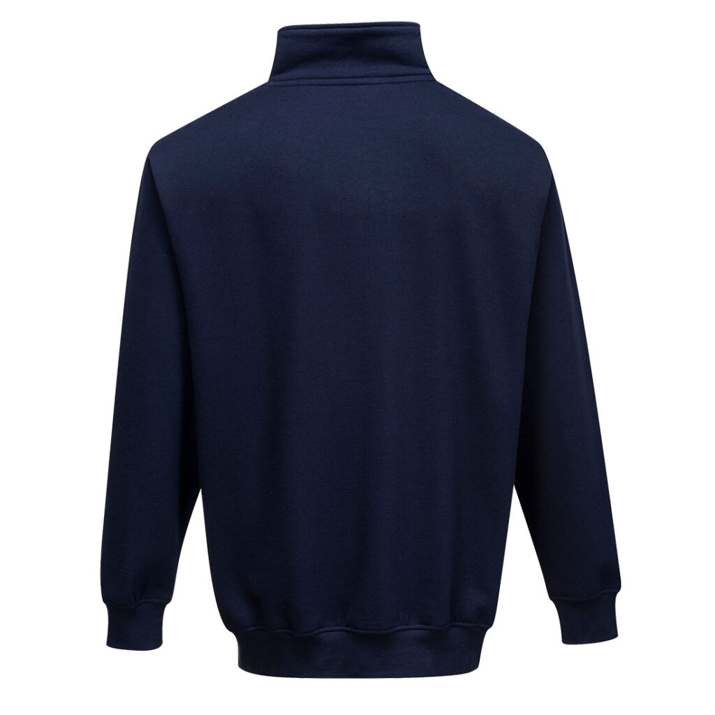 Portwest B309 Sorrento Zip Neck Sweatshirt Navy Rear