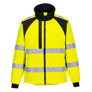 Portwest CD875 WX2 Eco Hi Vis Softshell Yellow Front