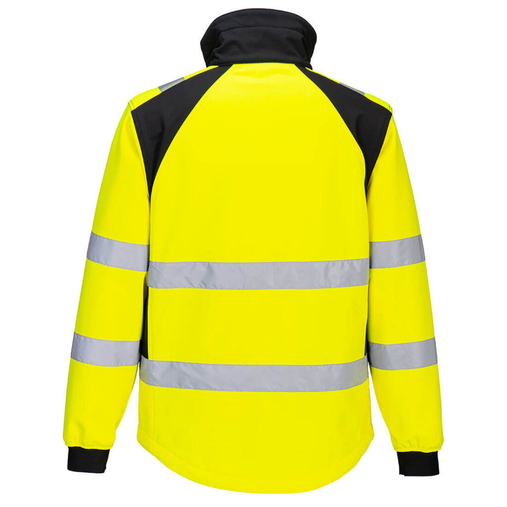 Portwest CD875 WX2 Eco Hi Vis Softshell Yellow rear