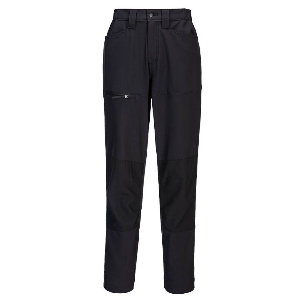 Portwest CD887 WX2 Eco Women's Stretch Work Trousers Black Front