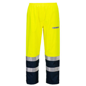 Portwest FR410 Bizflame Multi Light Arc Hi Vis Trousers Yellow Front