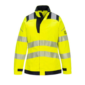 Portwest FR715 PW3 FR Hi Vis Women's Work Jacket Front Yellow and Black