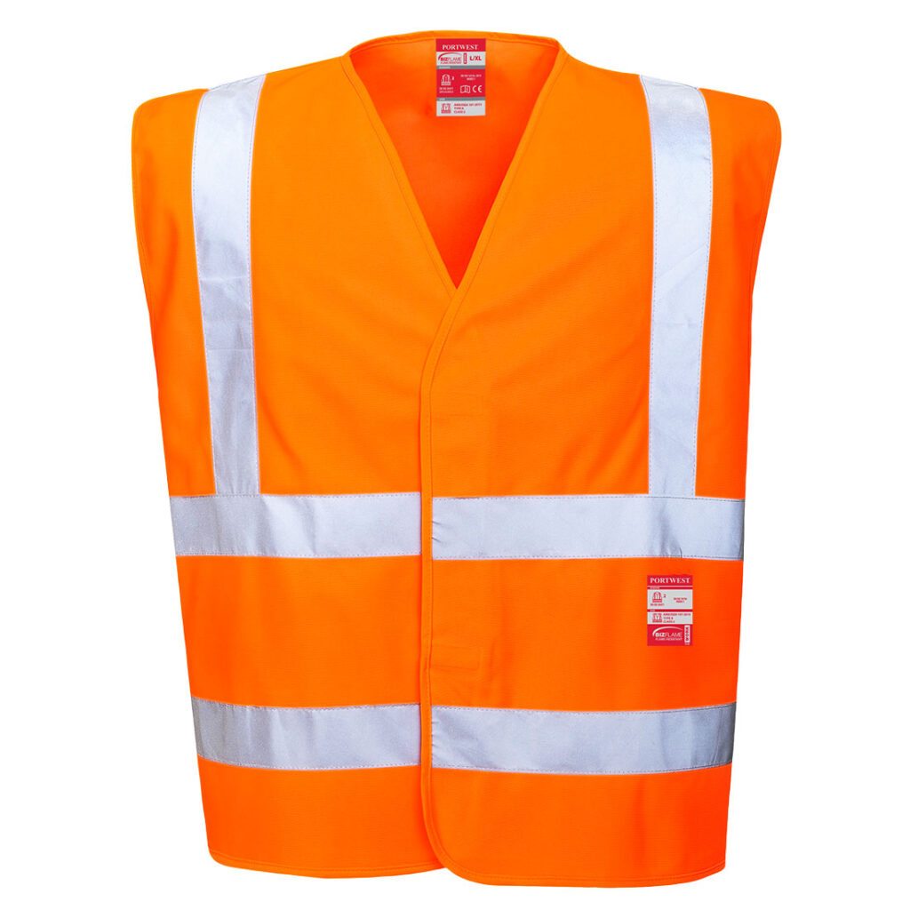 Portwest FR75 Hi Vis FR Vest Orange Front