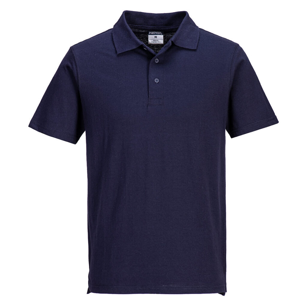 Portwest L210 Lightweight Jersey Polo Shirt Navy Front