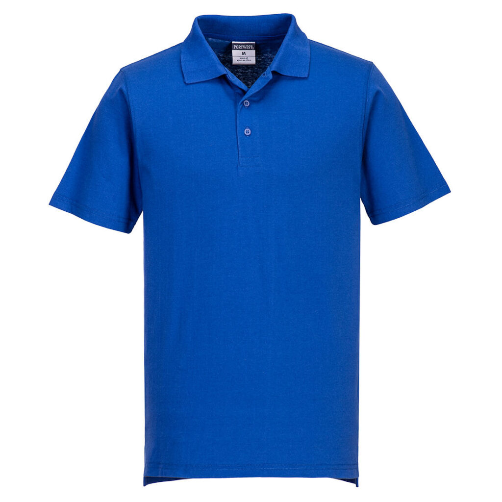 Portwest L210 Lightweight Jersey Polo Shirt Blue Rear