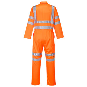 Portwest RT42 Hi-Vis Polycotton Service Coverall Orange Rear