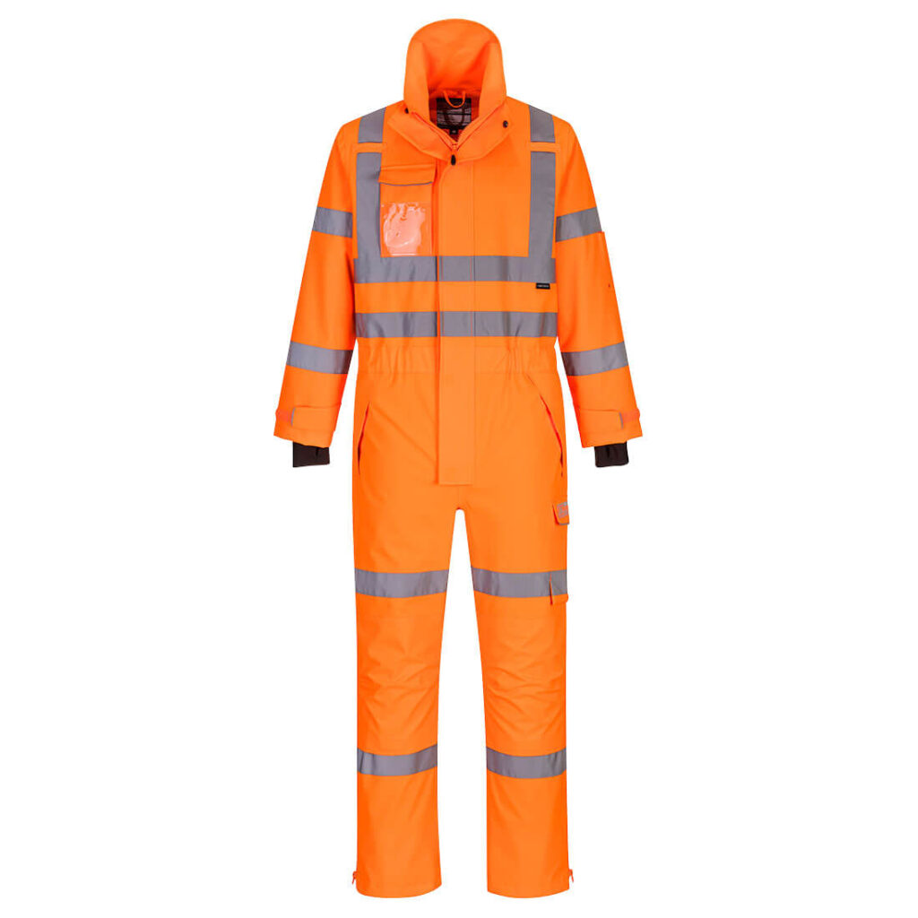 Portwest S593 Hi Vis Extreme Rain Coverall Orange Front