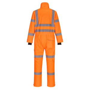 Portwest S593 Hi Vis Extreme Rain Coverall Orange Back