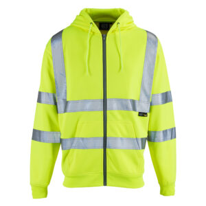 Supertouch Hi Vis Zipped Hoodie Yellow