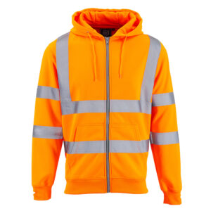 Supertouch Hi Vis Zipped Hoodie Orange