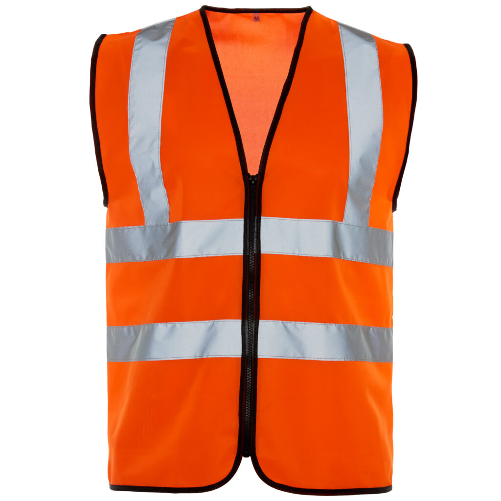 Supertouch Hi Vis Zipped Vest Orange