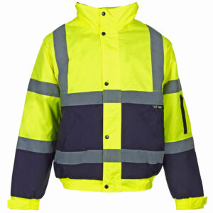 Supertouch Hi Vis 2 Tone Bomber Jacket Yellow