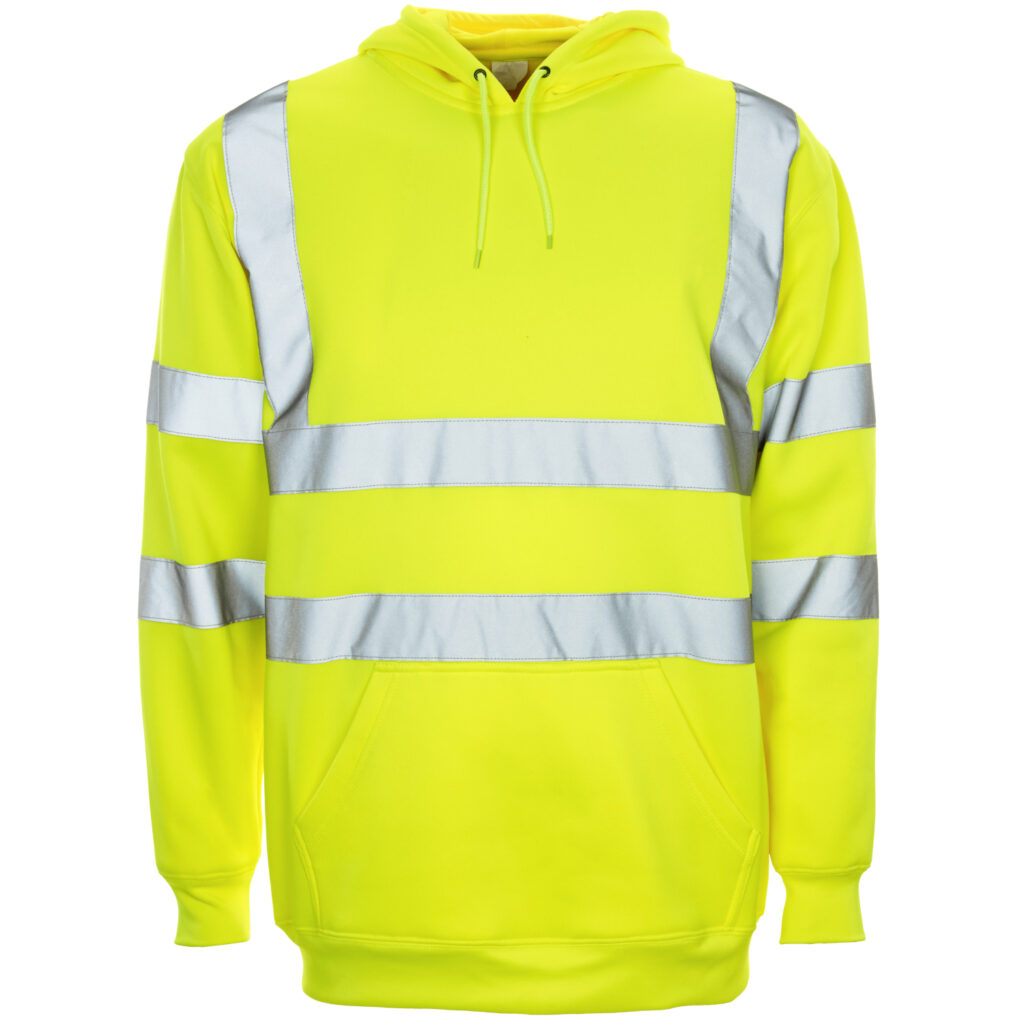 Supertouch Hi Vis Hooded Sweatshirt Yellow