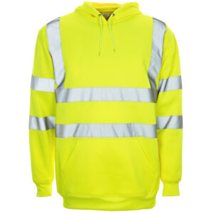 Supertouch Hi Vis Hooded Sweatshirt Yellow