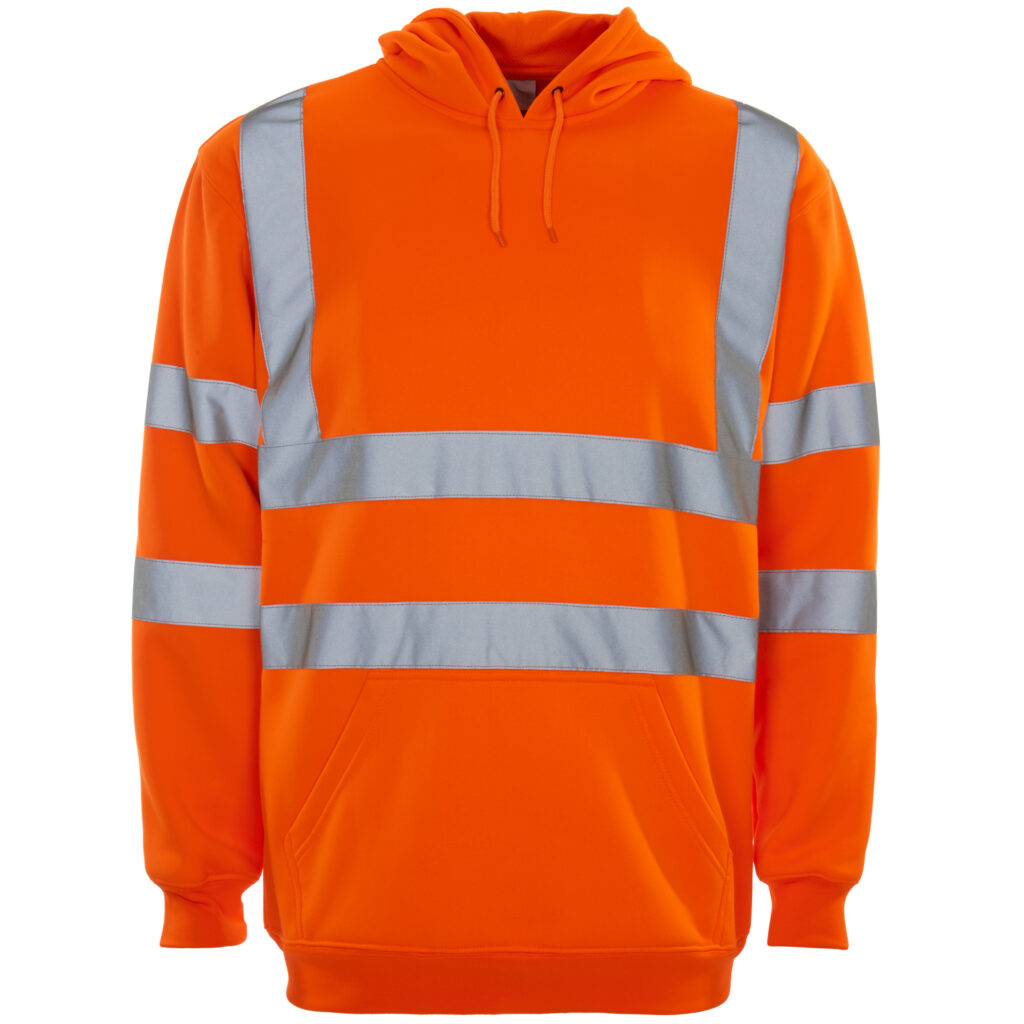 Supertouch Hi Vis Hooded Sweatshirt Orange