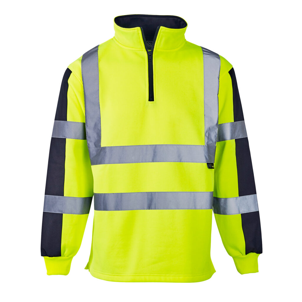 Supertouch Hi Vis 2 Tone Yellow Rugby Shirt