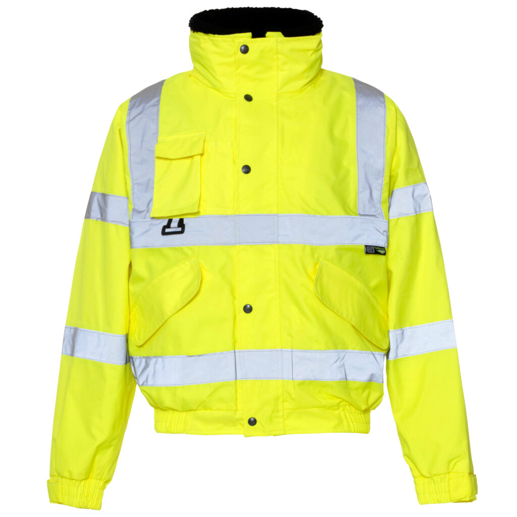 Supertouch Hi Vis Breathable 2 in 1 Bomber Jacket Yellow