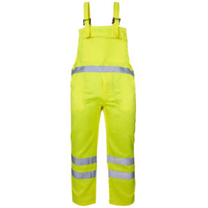 Supertouch Hi Vis Polycotton Bib Trousers Yellow