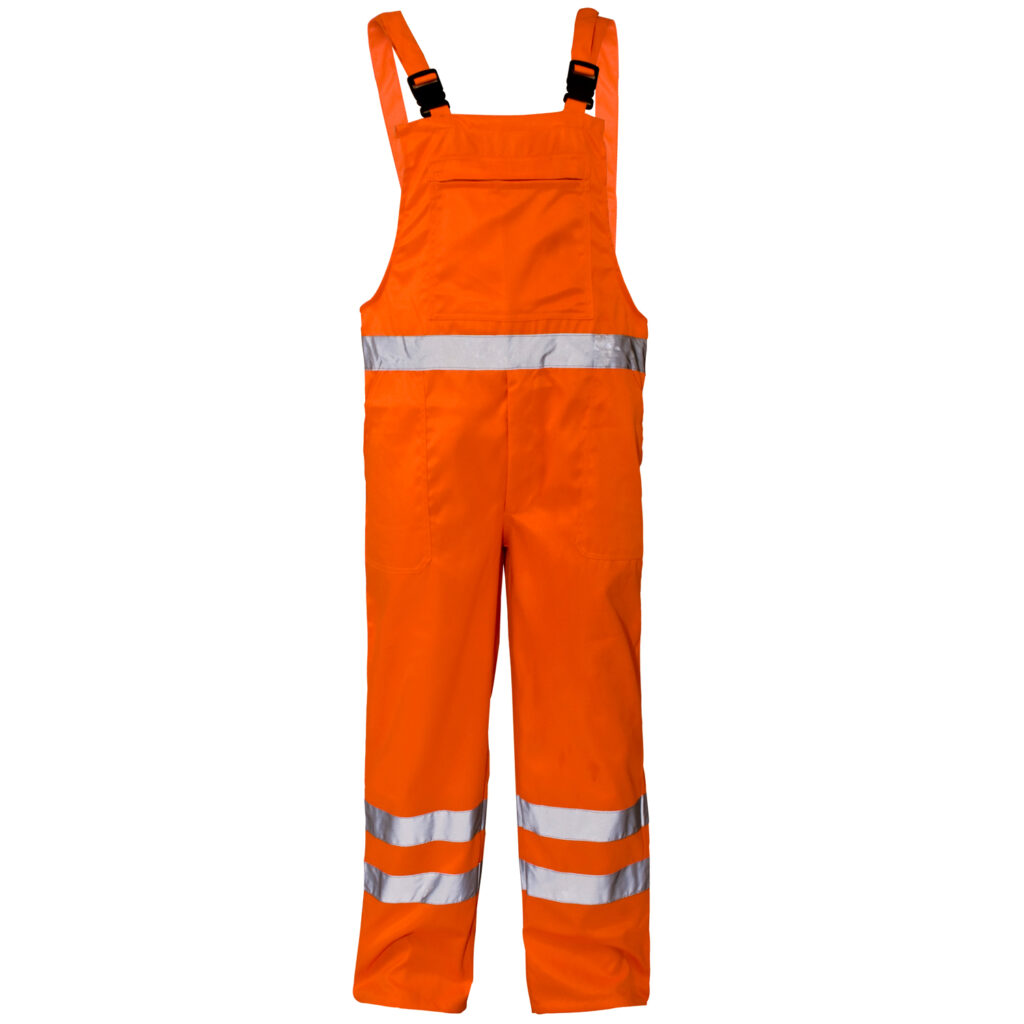 Supertouch Hi Vis Polycotton Bib Trousers Orange