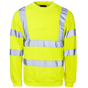 Supertouch Hi Vis Crew Neck Sweatshirt Yellow