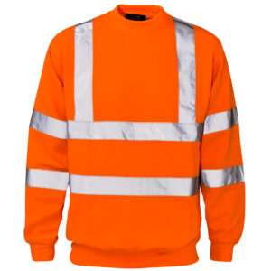 Supertouch Hi Vis Crew Neck Sweatshirt Orange