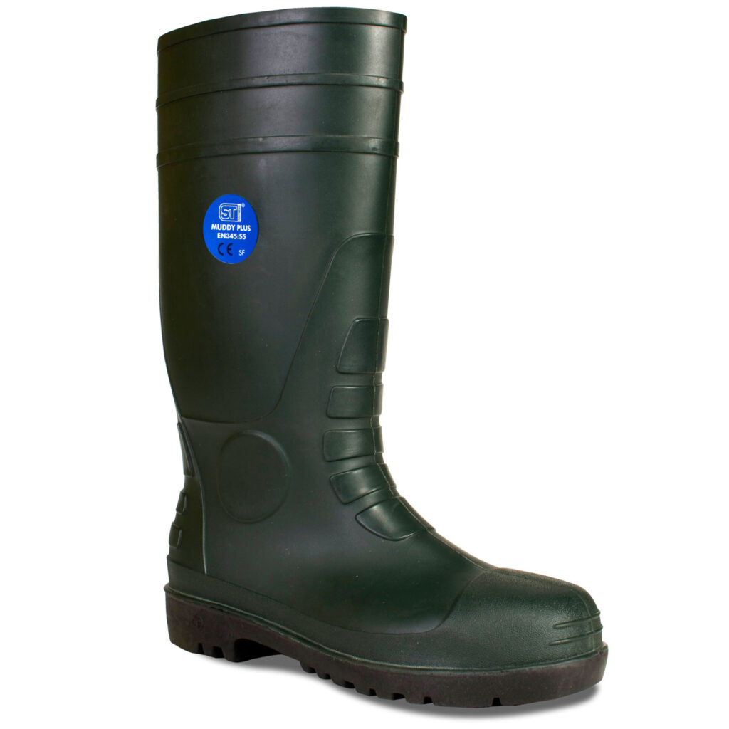 Supertouch Muddy Plus Safety Wellingtons Green