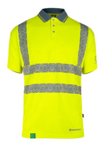 Beeswift ENVIROWEAR Recycled Hi Vis Polo Shirt Yellow Front