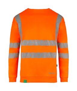 ENVIROWEAR Recyclable Hi Vis Sweatshirt Orange Front