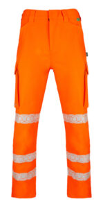 Beeswift ENVIROWEAR Recyclable Hi Vis Trousers Orange Front