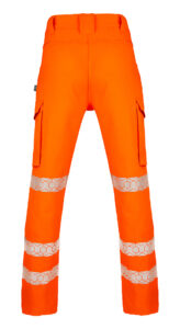 Beeswift ENVIROWEAR Recyclable Hi Vis Trousers Orange Back