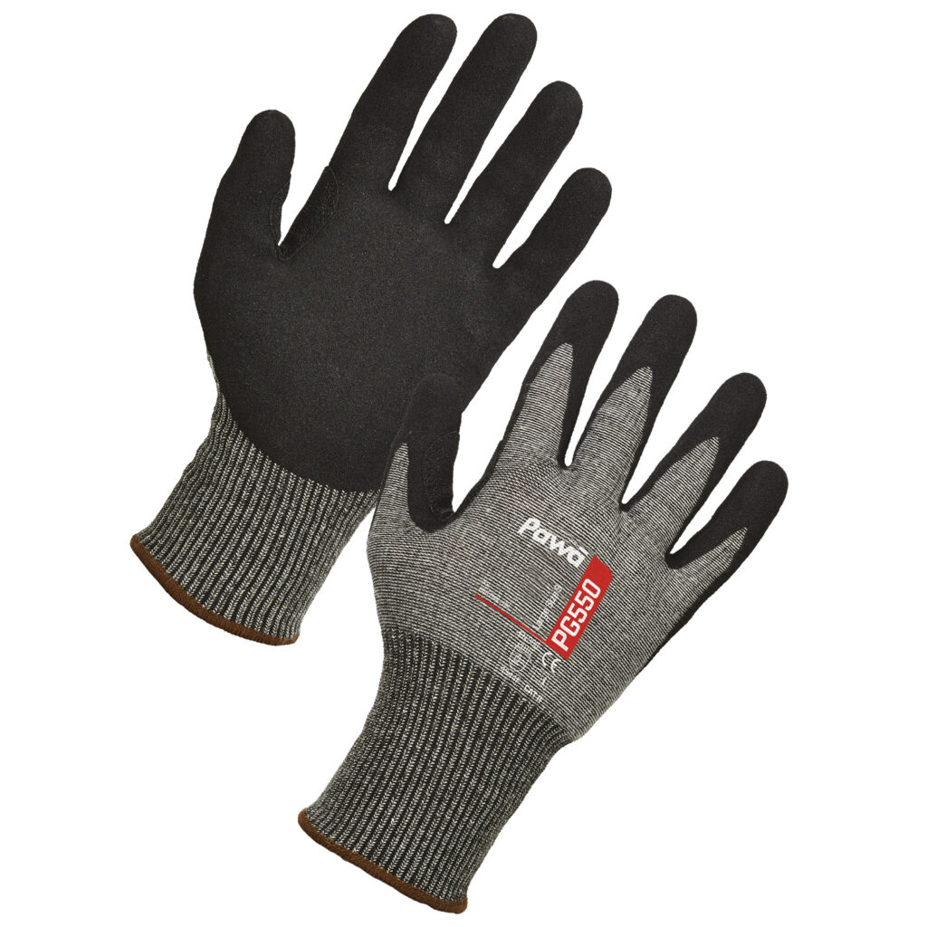 Pawa PG550 Level F Cut Resistant Gloves Grey