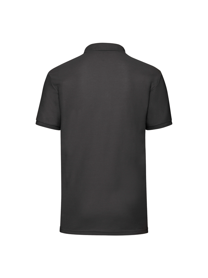 Fruit and Loom Polo Shirt Black Rear