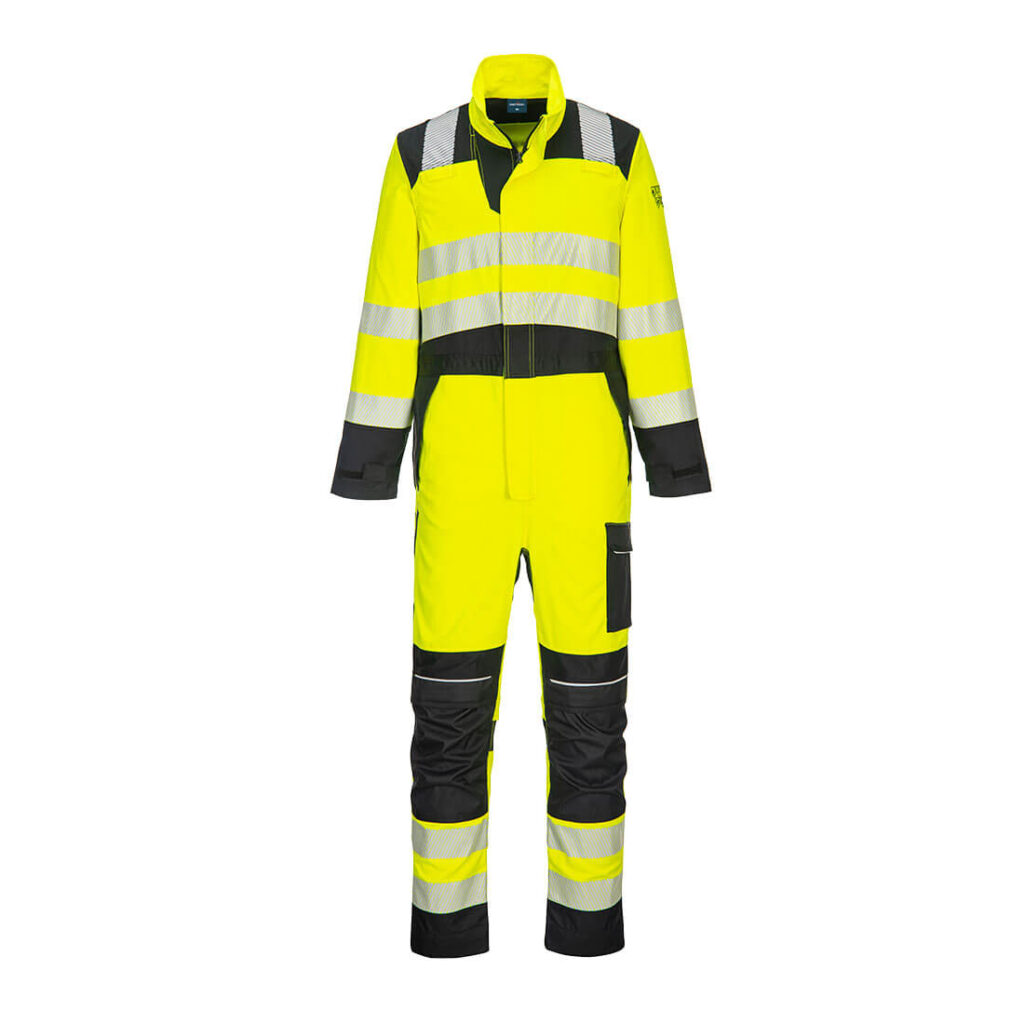 Portwest FR507 PW3 FR Hi-Vis Coverall Yellow Front