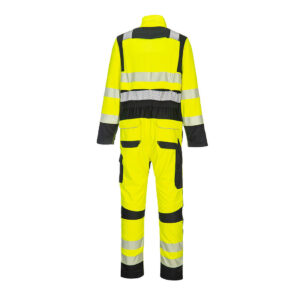 Portwest FR507 PW3 FR Hi-Vis Coverall Yellow Rear