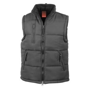 R088X Result Ultra Padded Bodywarmer Black Front