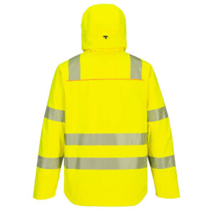 Portwest DX462 DX4 Hi-Vis Rain Jacket - Yellow/Black - Rear