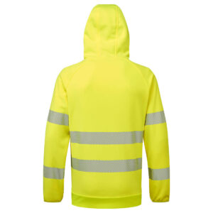 Portwest DX483 DX4 Hi-Vis Overhead Hoodie - Yellow/Black - Yellow Hi Vis Hoodie