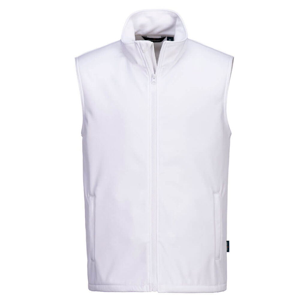 Portwest TK22 Print and Promo Softshell Gilet - White - Branded softshell gilet