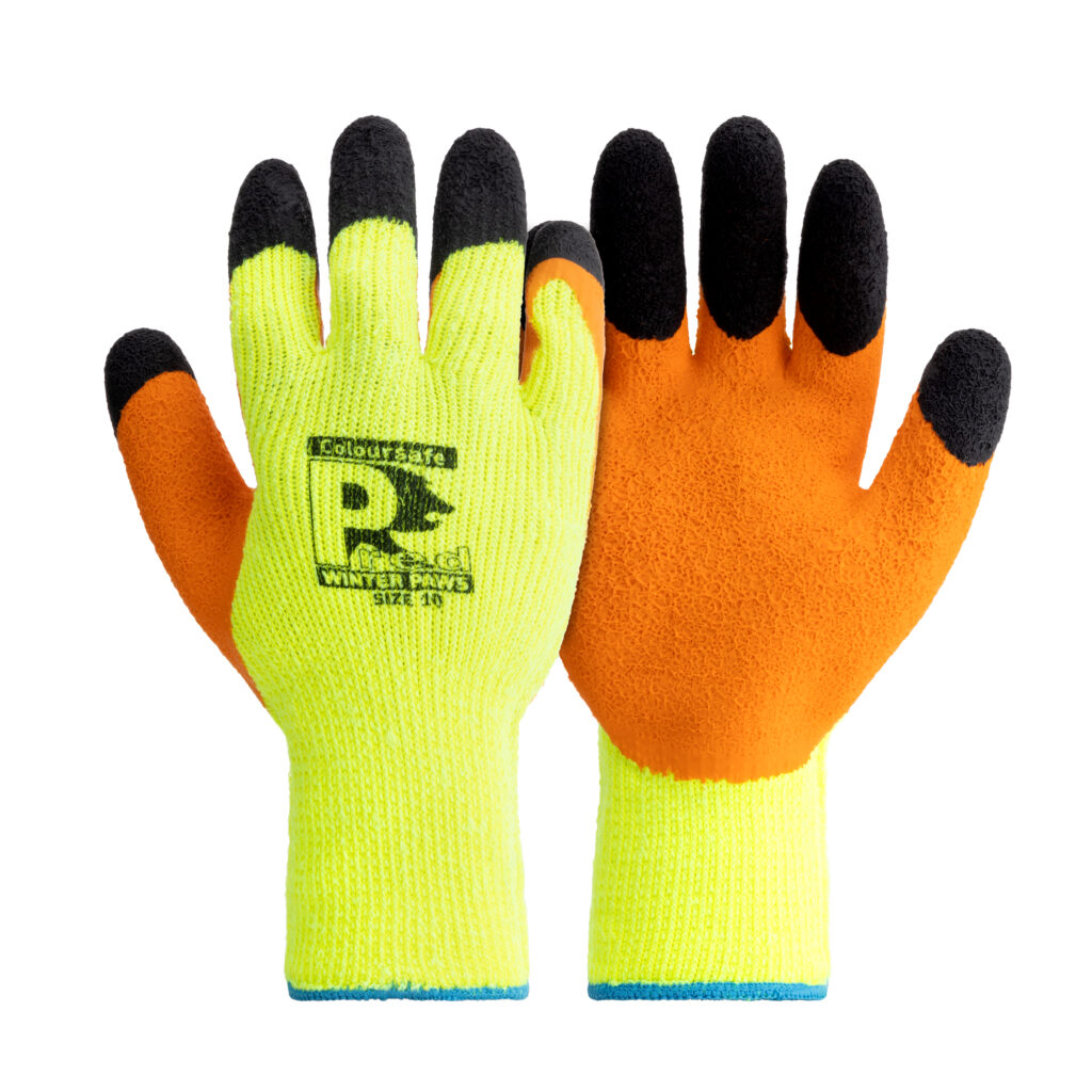 Coloursafe Pred Winter Paws Yellow Thermal Safety Gloves Pairs