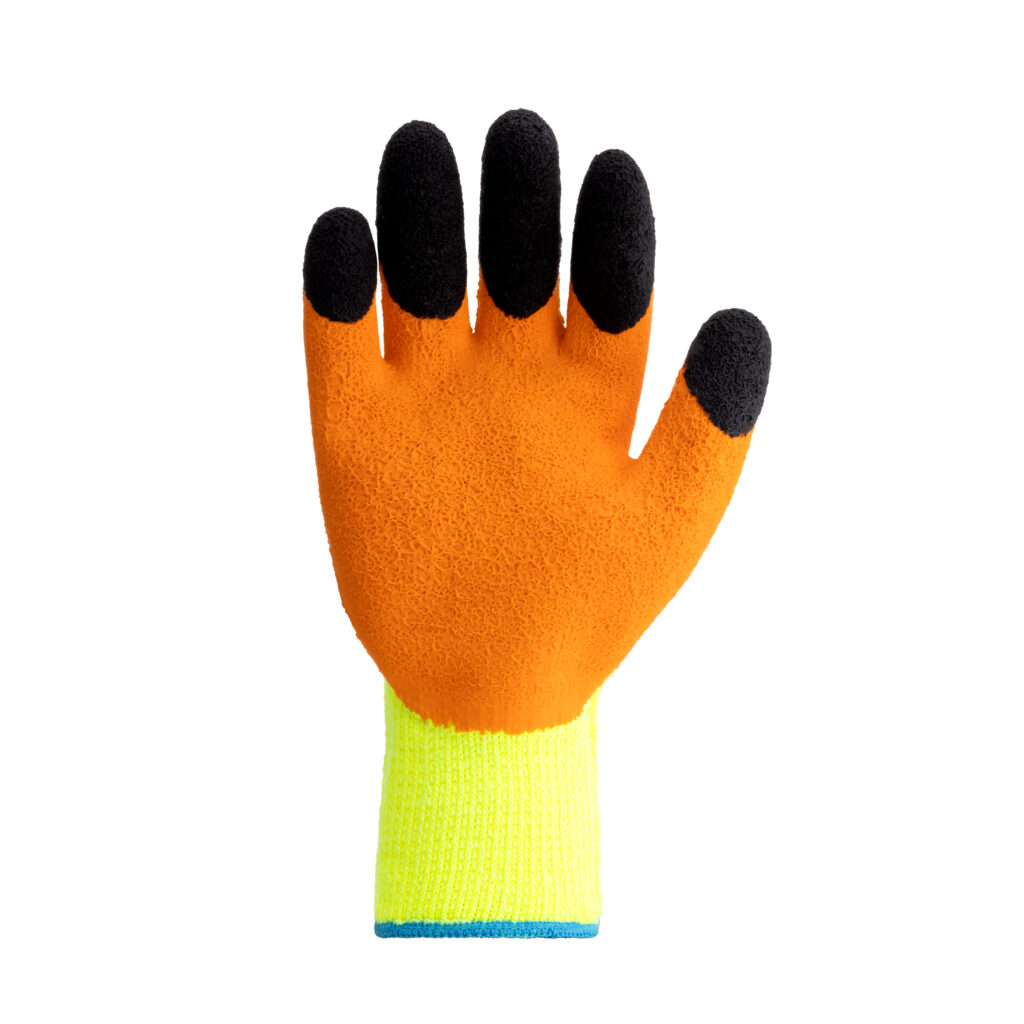 Coloursafe Pred Winter Paws Yellow Thermal Safety Gloves Inside